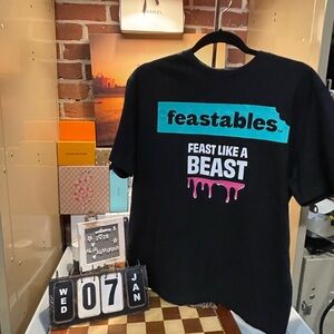 Mr Beast Shirt Men med  Black Short Sleeve Feastables Graphic Tee
